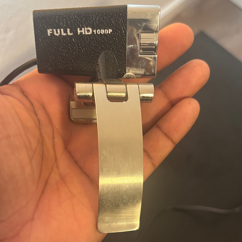 Full HD 1080p Black and Silver Webcam
